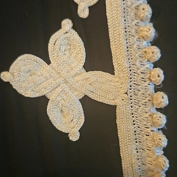 Vintage black with white embroidery Moroccan dress size: small - Picture 7 of 8